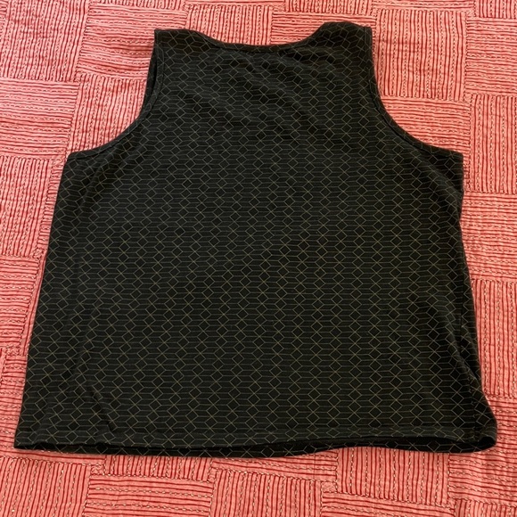 Elama men’s large soft Indian cotton Black Geometric Tank Top - Picture 7 of 8